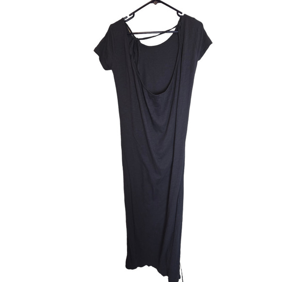 Ba&sh dark blue small maxi length tshirt dress size 1 - Picture 3 of 7